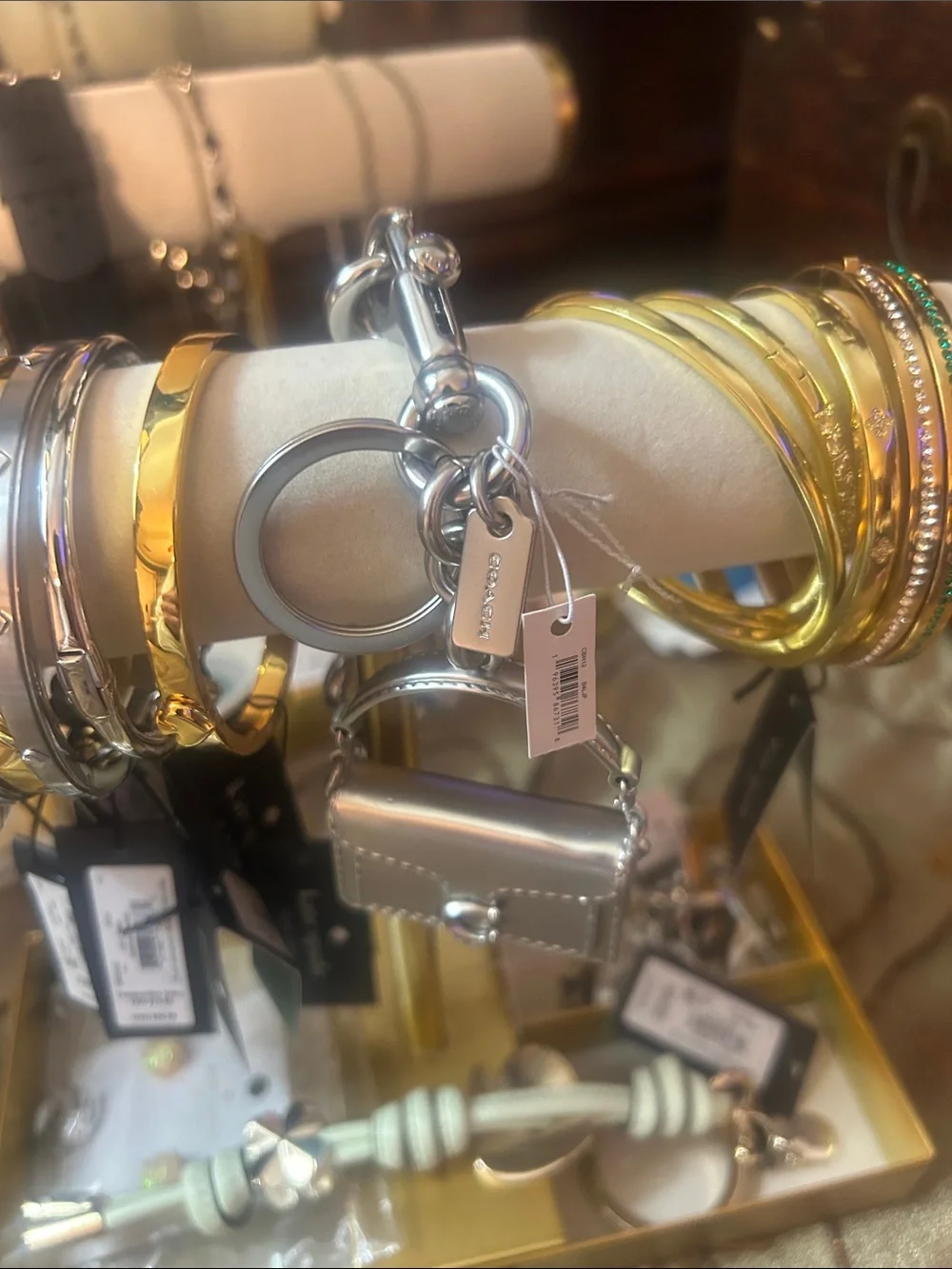 Coach Authentic Stamped coach, tabby bag charm silver retail $128